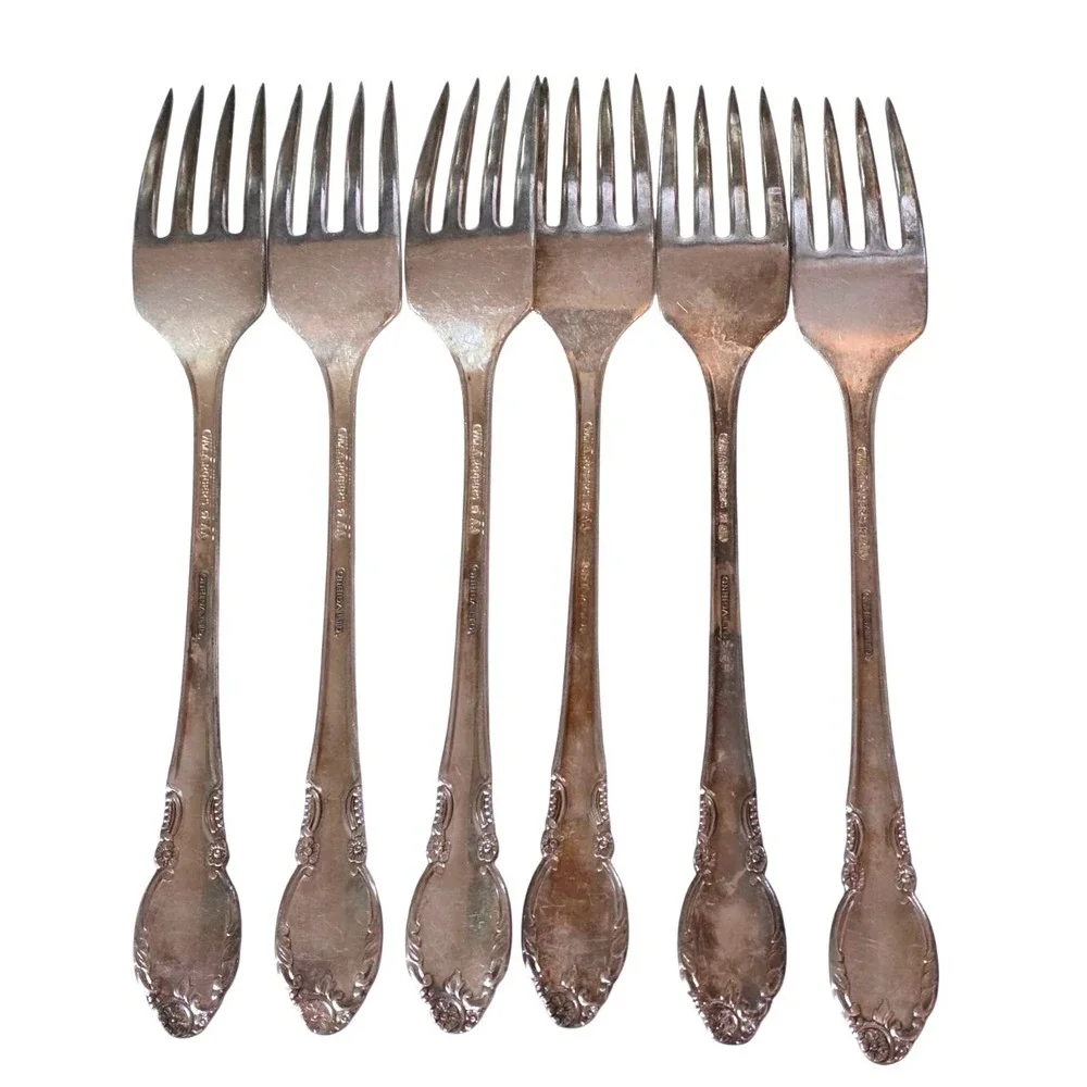 Vintage Oneida Wm A Rogers Valley Rose Silverplate Flatware Set 20 Pcs 1956